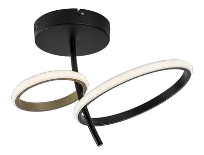 RABALUX Emilion, plafonska crna / zlatna LED 24W, 1450lm, 4000K, 39cm