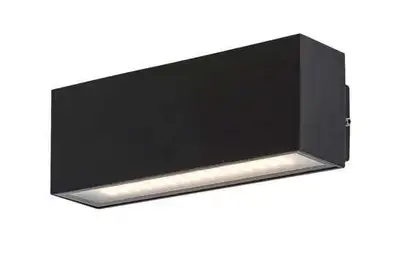 RABALUX Mataro,  LED spoljna zidna crna aluminium / staklena maska, 10W, 720lm (bez stakla: 1200lm), 4000K