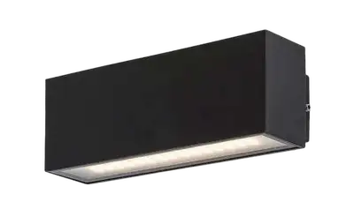 RABALUX Mataro,  LED spoljna zidna crna aluminium / staklena maska, 10W, 720lm (bez stakla: 1200lm), 4000K