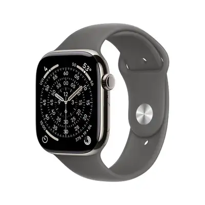 APPLE Watch S11 Cellular 42mm Natural Titanium Case with Stone Grey Sport Band - M / L mf8n4rk / a