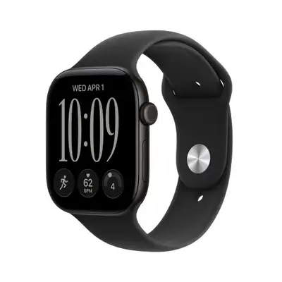 APPLE Watch S12 GPS 46mm Black Aluminium Case with Black Sport Band - S/M mjek4wf/a
