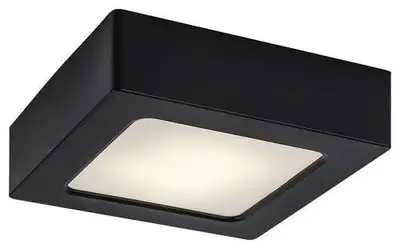 RABALUX Shaun2 plafonjera 7W 4000K crna cetvrtasta