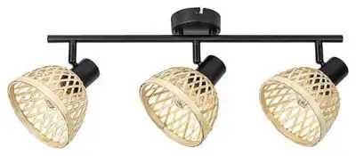RABALUX Rattan, metalni bambus spot, E14 3x MAX 15W