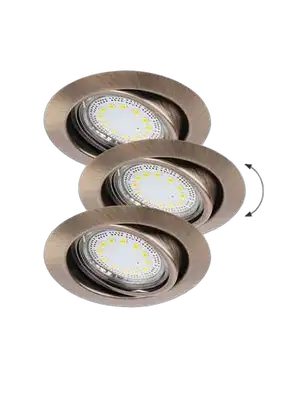 RABALUX Lite LED ugradni spot GU10 3x3W bronzaa