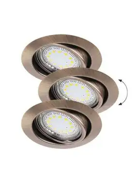 RABALUX Lite LED ugradni spot GU10 3x3W bronzaa