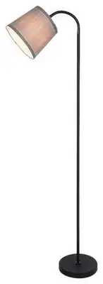 RABALUX Godric, podna E27 crna metal / textil abažur siva 141 cm