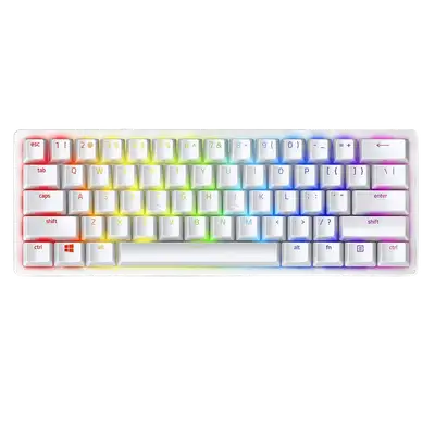 RAZER Huntsman Mini Mercury Edition 60% Opto-Gaming Keyboard Clicky Purple Switch