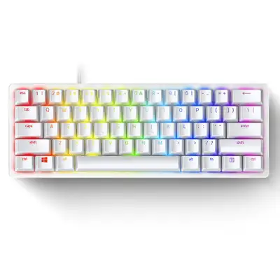 RAZER Huntsman Mini Mercury Edition 60% Opto-Gaming Keyboard Clicky Purple Switch
