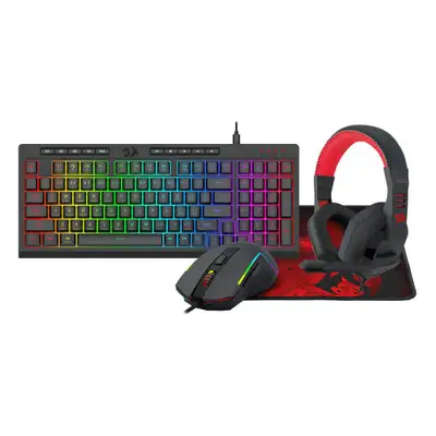 REDRAGON 4 in 1 Combo S149 - K515-RGB + M616-RGB + H120 + P016