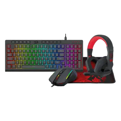 REDRAGON 4 in 1 Combo S149 - K515-RGB + M616-RGB + H120 + P016