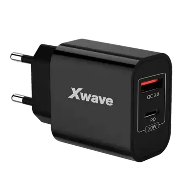 X WAVE H20AC 20W Brzi Punjac, Dual A+C Crni