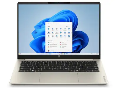 HP OmniBook 3 14-hy0002nm, 14" WUXGA AG, AMD Ryzen 5 40, 16GB onboard, 512GB, DOS, zlatna (D92N1EA)