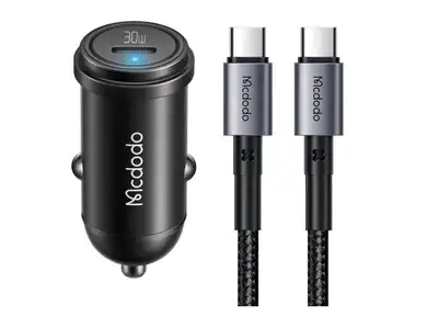 MCDODO CC-7493 SET auto punjac 30W USB-C + kabl TIP-C na TIP-C, 1.2m