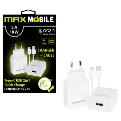 MAX MOBILE TR-274 QC3.0 USB+TYPE C3 3A