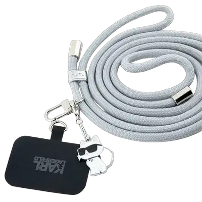 KARL LAGERFELD Universal Strap and Tether Patch Grey