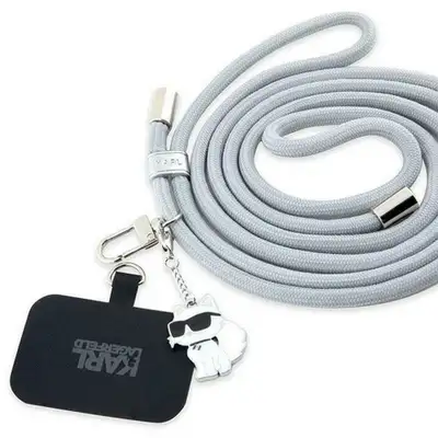 KARL LAGERFELD Universal Strap and Tether Patch Grey