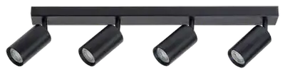 RABALUX Solo, plafonska crna metal spot lamp, 4xGU10