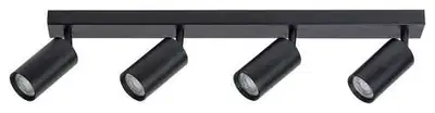 RABALUX Solo, plafonska crna metal spot lamp, 4xGU10