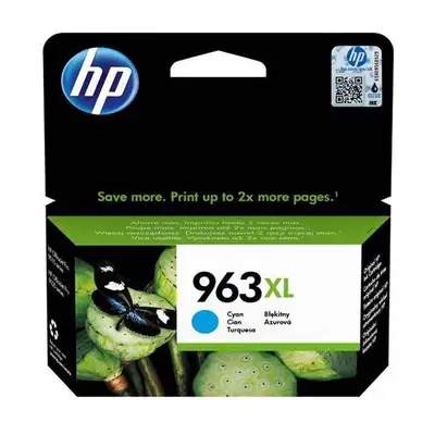 HP 963XL High Yield Cyan Original Ink Cartridge, 3JA27AE