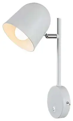 RABALUX Egon, unutrašnja metalna zidna lampa, E14 bela