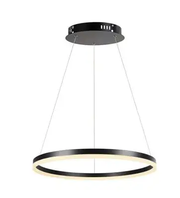 RABALUX Isaure,visilica ring crna LED 45W, 3000lm, DIP switch 3000-4000-6500K, 80cm