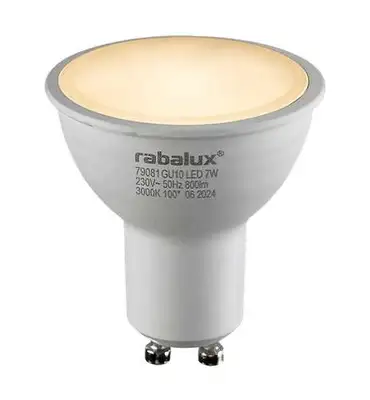 RABALUX LED sijalica GU10, 7W, 800lm, 3000K,  dimabilna