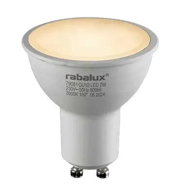 RABALUX LED sijalica GU10, 7W, 800lm, 3000K,  dimabilna