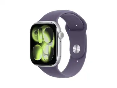 APPLE Watch S11 GPS 42mm Silver Aluminium Case with Purple Fog Sport Band - M/L meu74rk/a