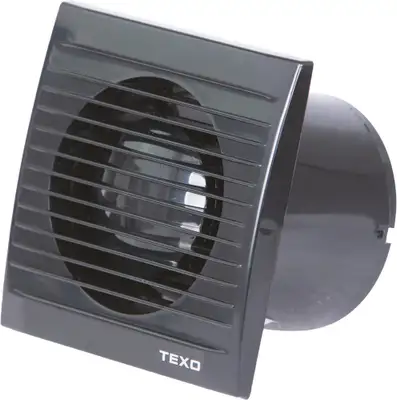TEXO ELITE VENTILATOR FI100 SA KLAPNOM BLACK