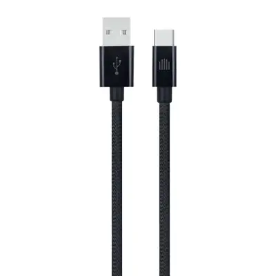 Dviced Cable USB-A to USB-C Nylon Textile 1,25m - Black DV120007
