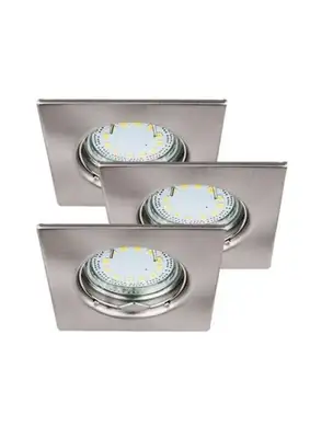 RABALUX Lite, spot light GU10 3W LED fix, 3 lights set, square