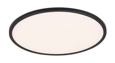 RABALUX Ezio, LED plafonjera dimabilna 15W, 1200lm, 3000K, 24cm, IP20, plastika / crni prsten