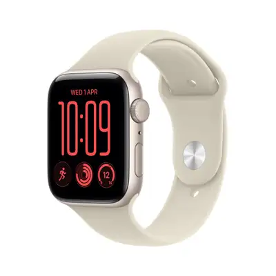 APPLE Watch SE3 v2 GPS 44mm Starlight Aluminium Case with Sand Sport Band - S/M mjl34rk/a