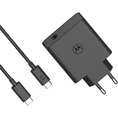 MOTOROLA 125W Turbo Power Dual USB-C Charger + USB-C Black