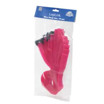 LOGILINK Cicak trakice za vezivanje kablova Velcro 500x20mm 10kom (Roze)