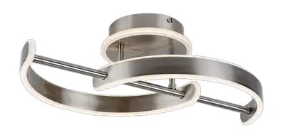 RABALUX Jarnelle, plafonska brušeni hrom LED 30W, 2150lm, 3000K, 58x27cm, Designed by Rabalux