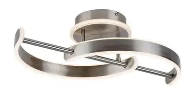 RABALUX Jarnelle, plafonska brušeni hrom LED 30W, 2150lm, 3000K, 58x27cm, Designed by Rabalux