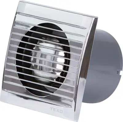 TEXO ELITE VENTILATOR FI120 SA KLAPNOM CHROME