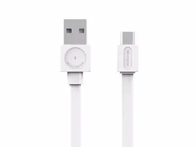 ALLOCACOC Flat USB kabl microUSB 1.5m beli 10452WT/USBMBC