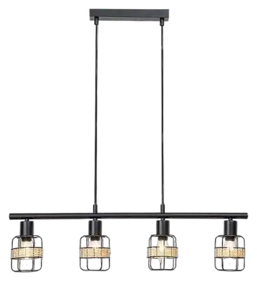 RABALUX Indiana, metal Visilica lampa,E14 4x MAX25W, mat crn
