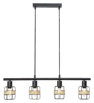 RABALUX Indiana, metal Visilica lampa,E14 4x MAX25W, mat crn