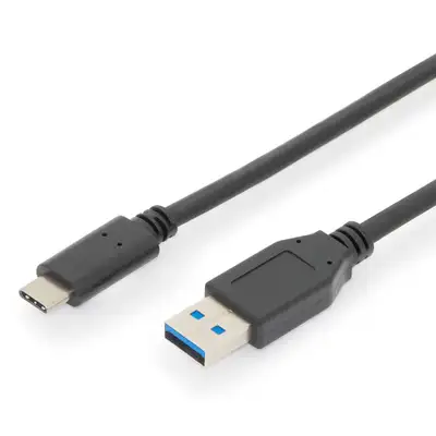 DIGITUS Kabl USB-C na USB-A 1m crni