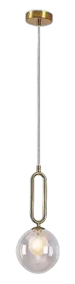 RABALUX Rosehip, visilica champagne metal / multikolor staklo, 1xG9