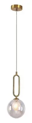 RABALUX Rosehip, visilica champagne metal / multikolor staklo, 1xG9