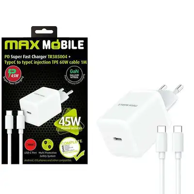 MAX MOBILE PD SFC SET 2U1 TYPE C+KABEL,TR385004 45W