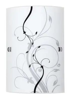 RABALUX Elina zidna lampa260x180E27 60W crno / belo