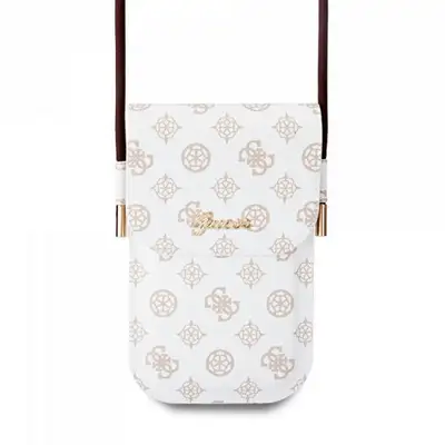 GUESS Leather Phone bag White