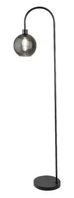 RABALUX Ricardo, podna lampa metal crna / dimljeno staklo, 1xE27, visina 160cm