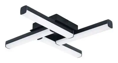 RABALUX Evan, plafonska kupatilska crna, LED 18W, 4000K
