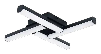 RABALUX Evan, plafonska kupatilska crna, LED 18W, 4000K